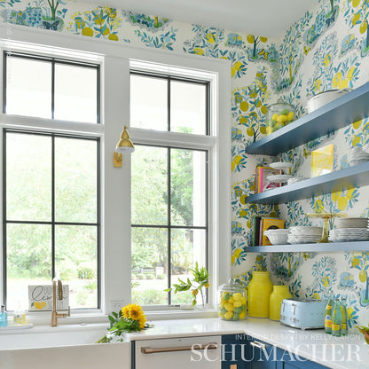 Schumacher Citrus Garden Panel Pool sfeerbeeld kamer