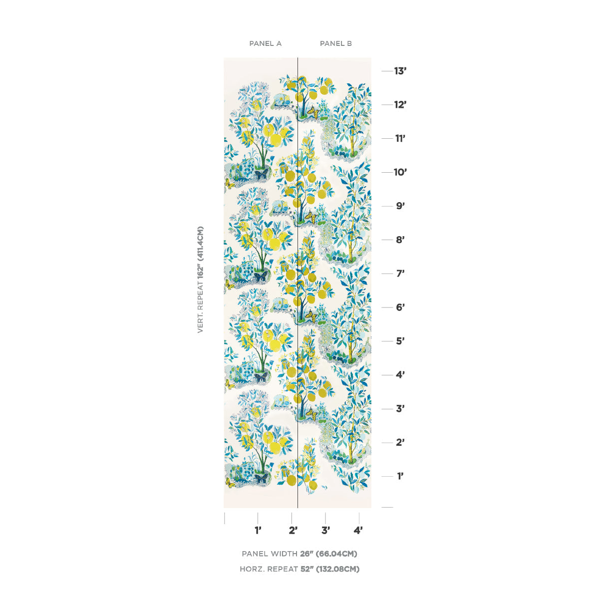 Schumacher Citrus Garden Panel Pool sfeerbeeld