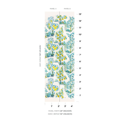 Schumacher Citrus Garden Panel Pool sfeerbeeld