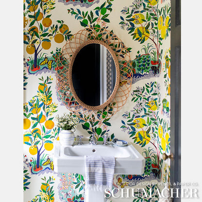 Schumacher Citrus Garden Panel sfeerbeeld kamer