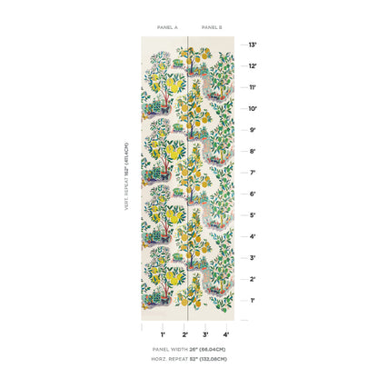 Schumacher Citrus Garden Panel sfeerbeeld interieur