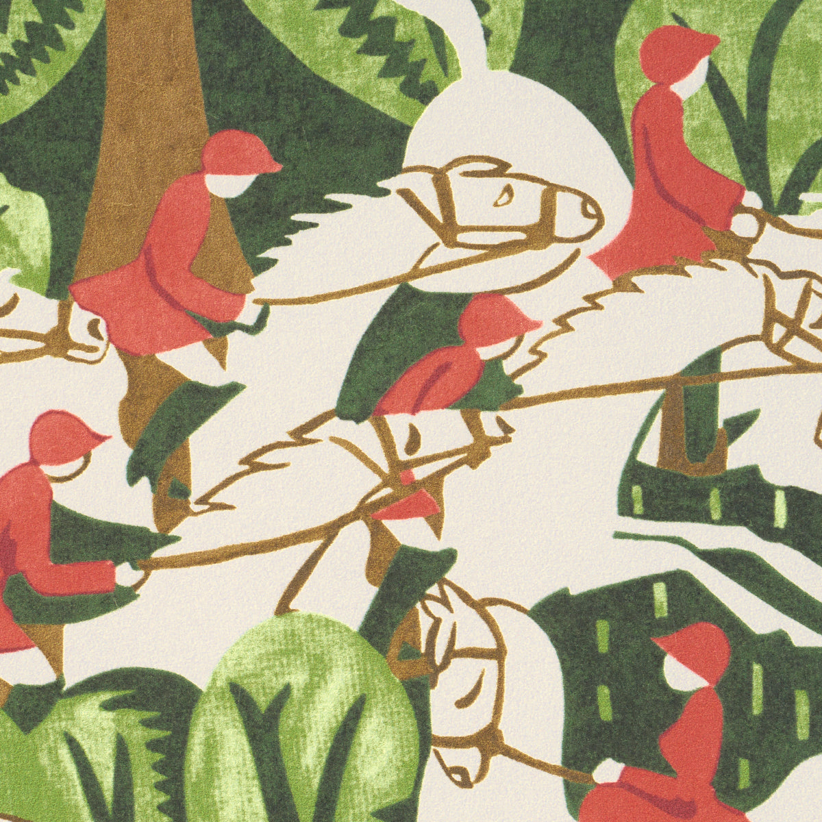 F. Schumacher Fox Chase Forest sfeerbeeld