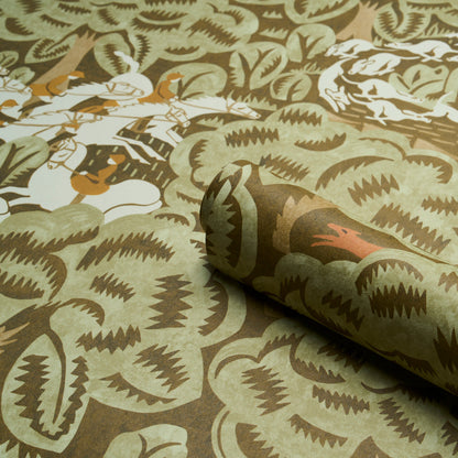F. Schumacher Fox Chase Sage Soft Brown sfeerbeeld 3