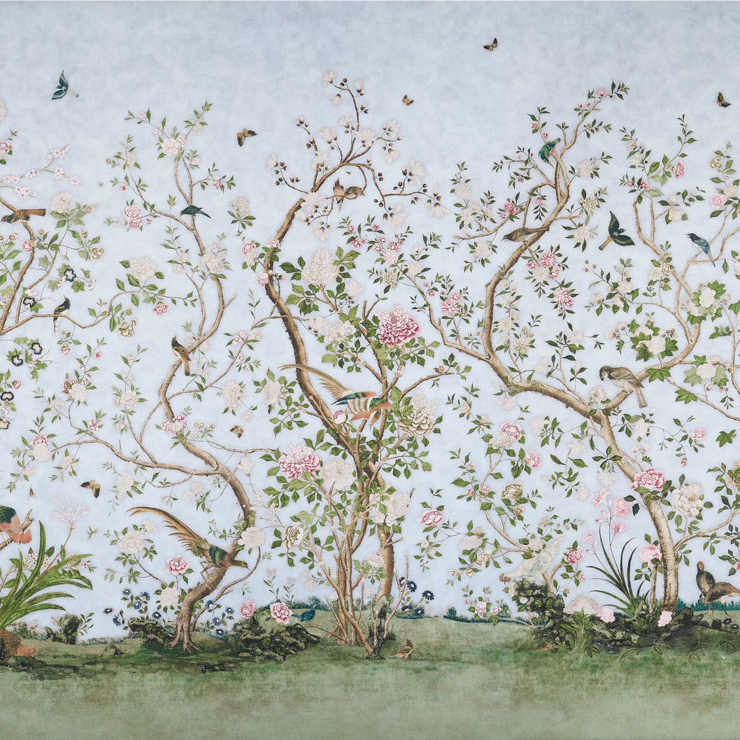 Schumacher Les Oiseaux Panel Set Sky 5015150