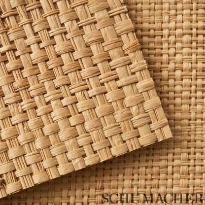 Schumacher Nakara Natural grasscloth textuur detail