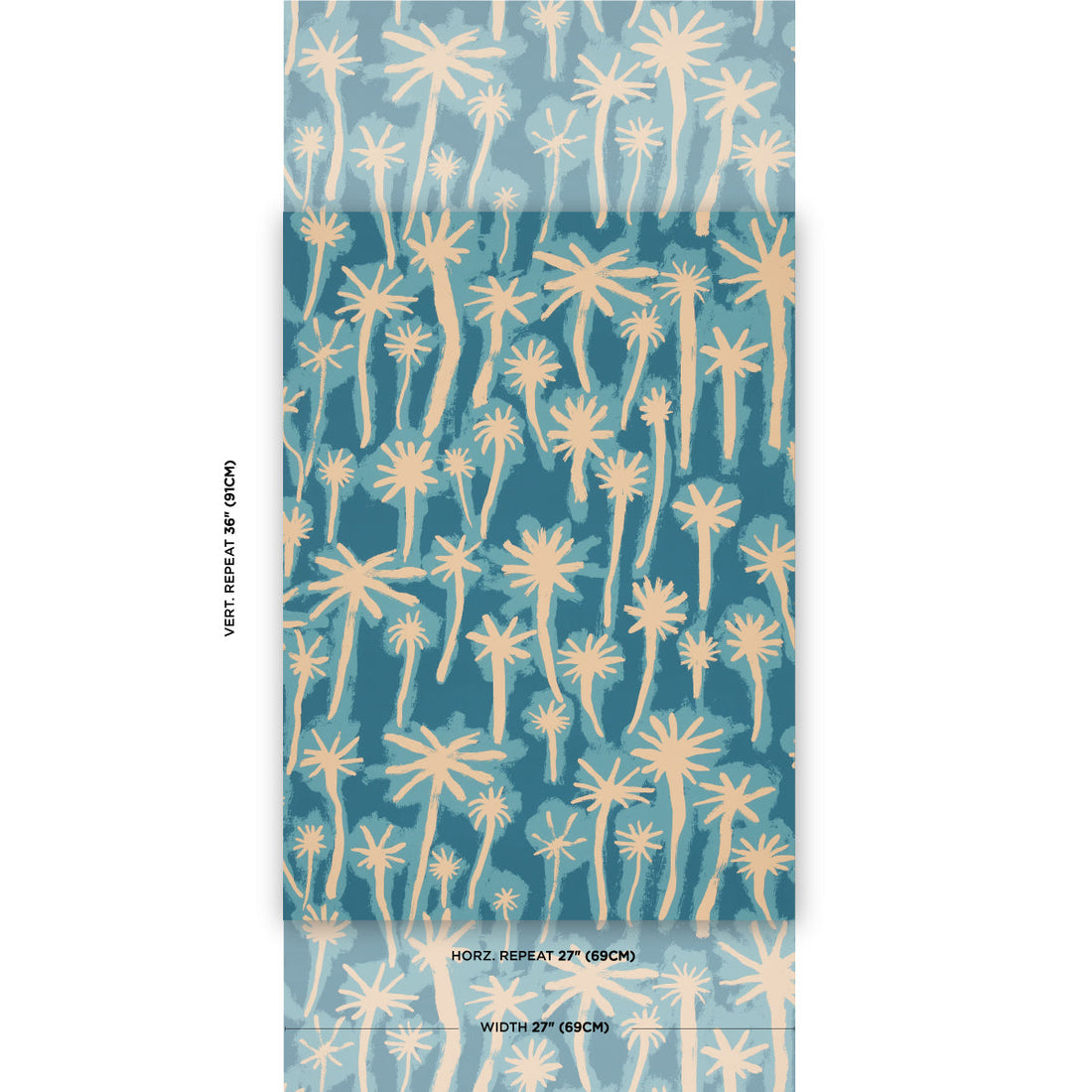F. Schumacher Palmitas Bahama patroondetail
