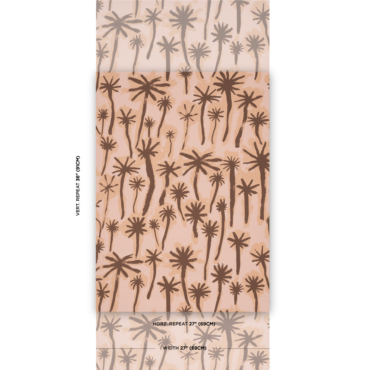 F. Schumacher Palmitas Coral patroondetail