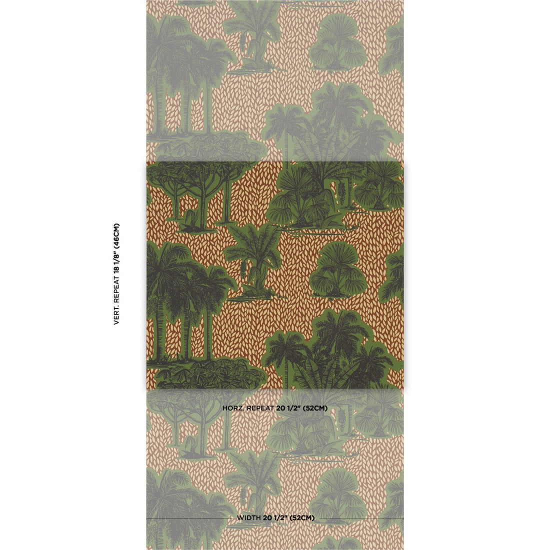 Schumacher Tropical Safari Print Orinoco Verdant Oasis sfeerbeeld