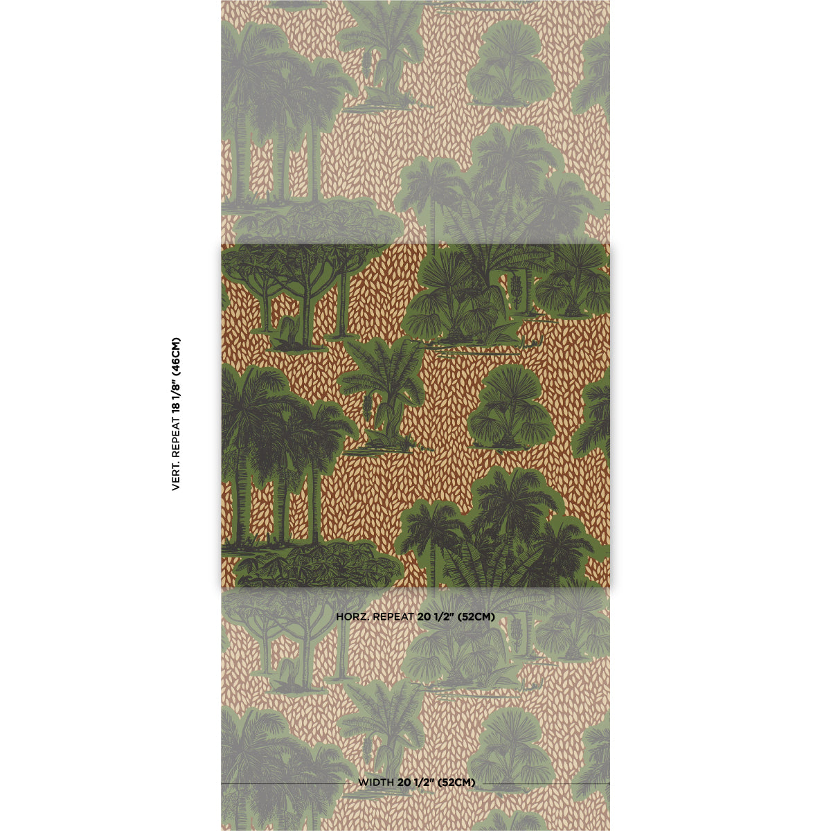Schumacher Tropical Safari Print Orinoco Verdant Oasis sfeerbeeld