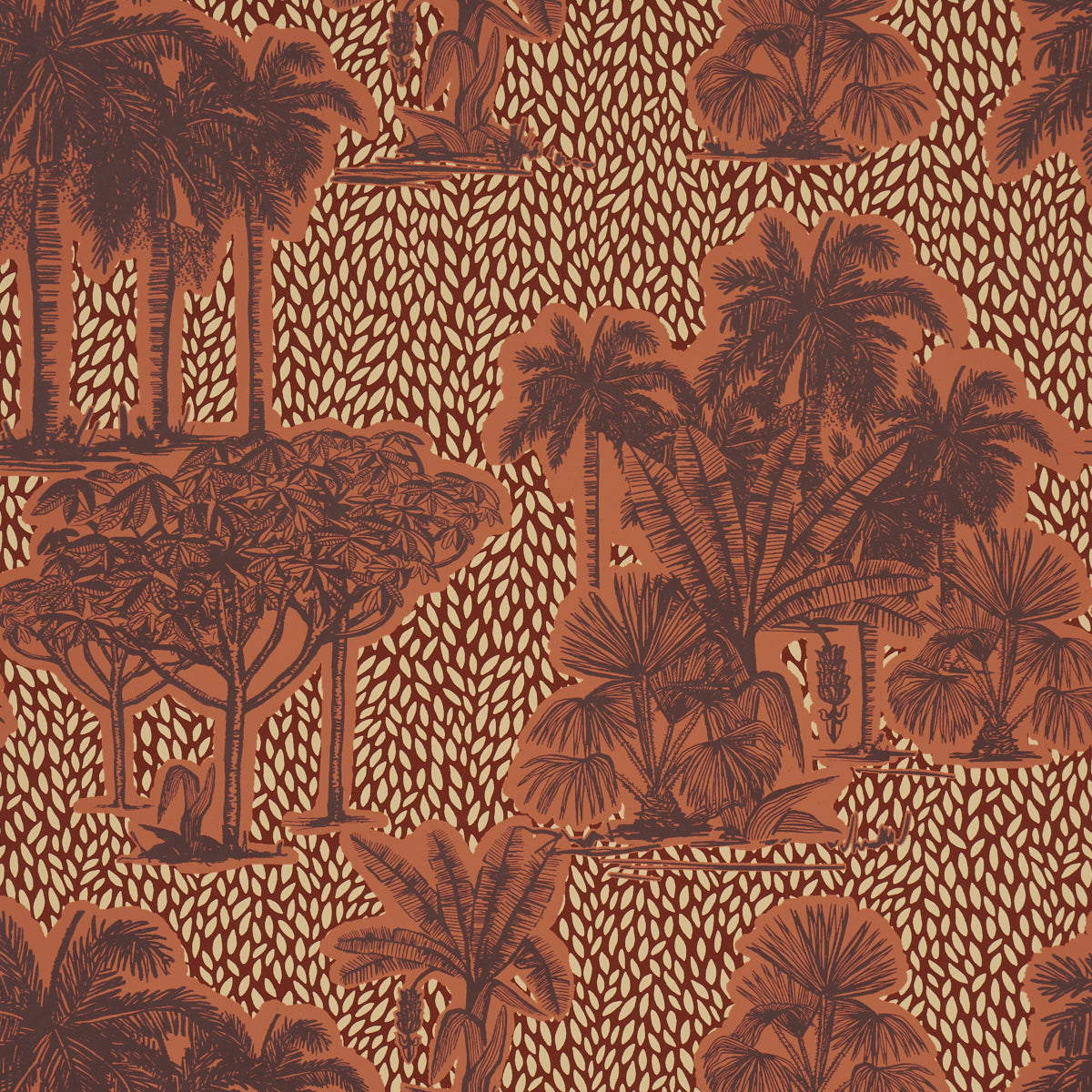 Schumacher Tropical Safari Print behang Sunset in Los Llanos 5016921