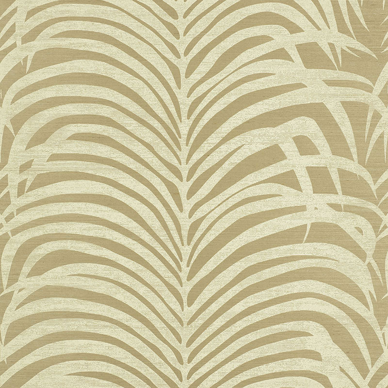 F. Schumacher Zebra Palm Sisal behang Sage 5008223