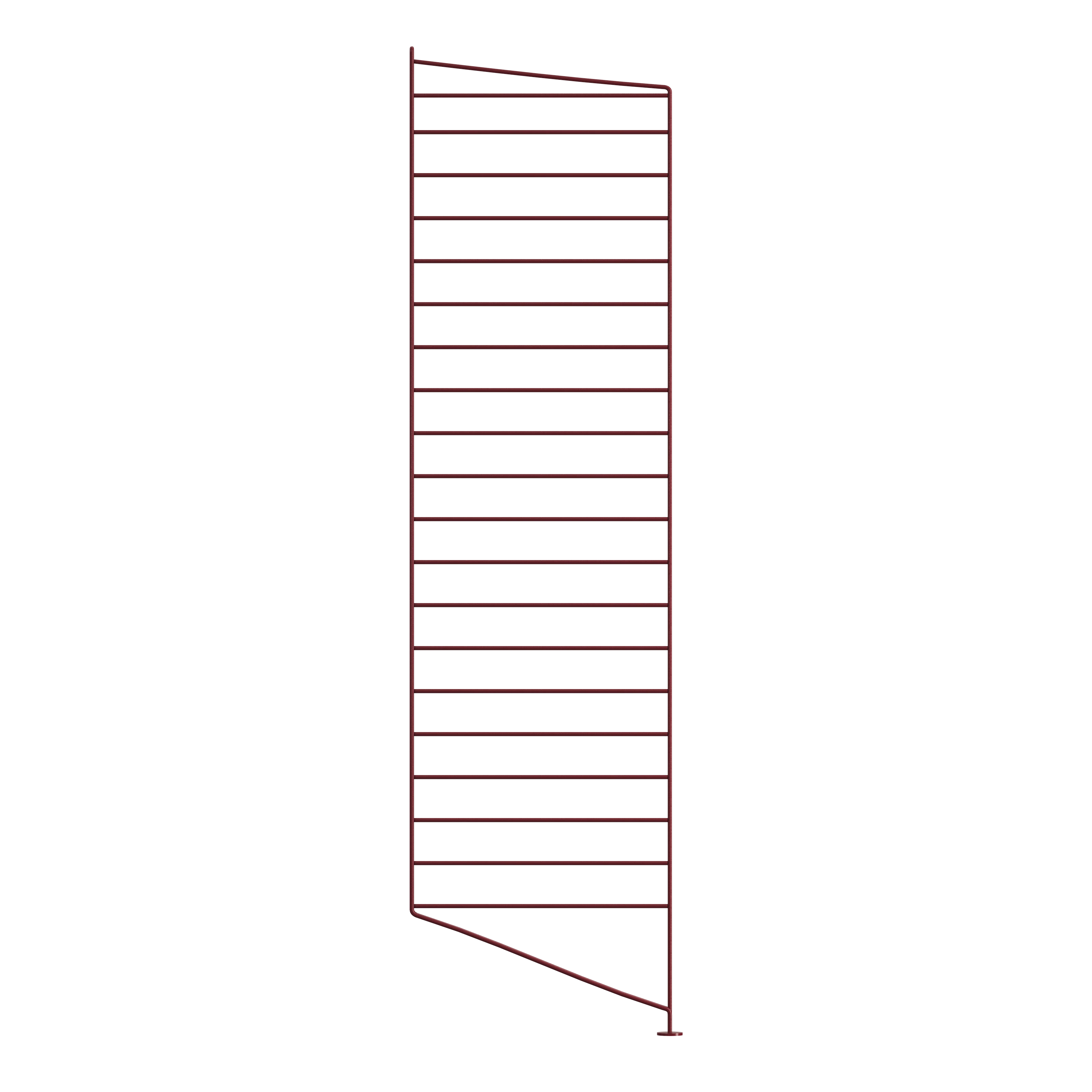 String Furniture floor panel 115x30 donkerrood