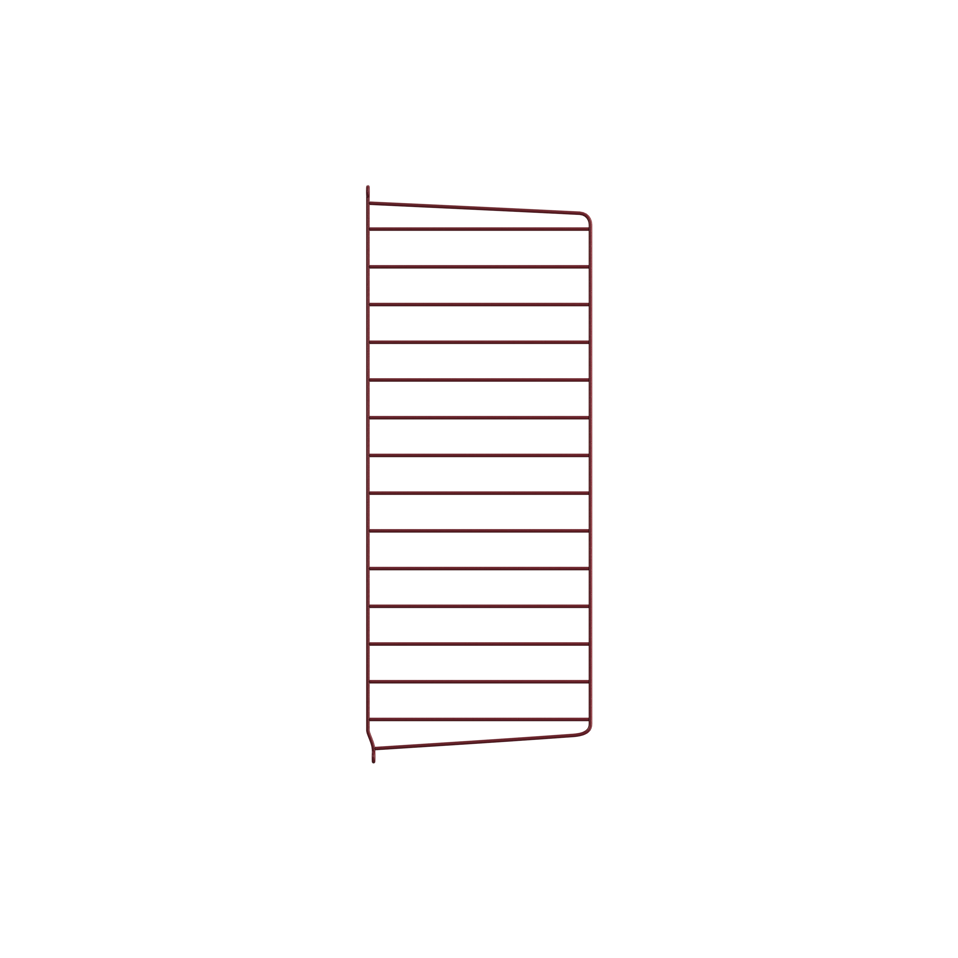 String Furniture wall panel 75x30 donkerrood