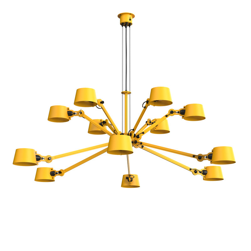 tonone Bolt Chandelier 12 arm geel hanglamp
