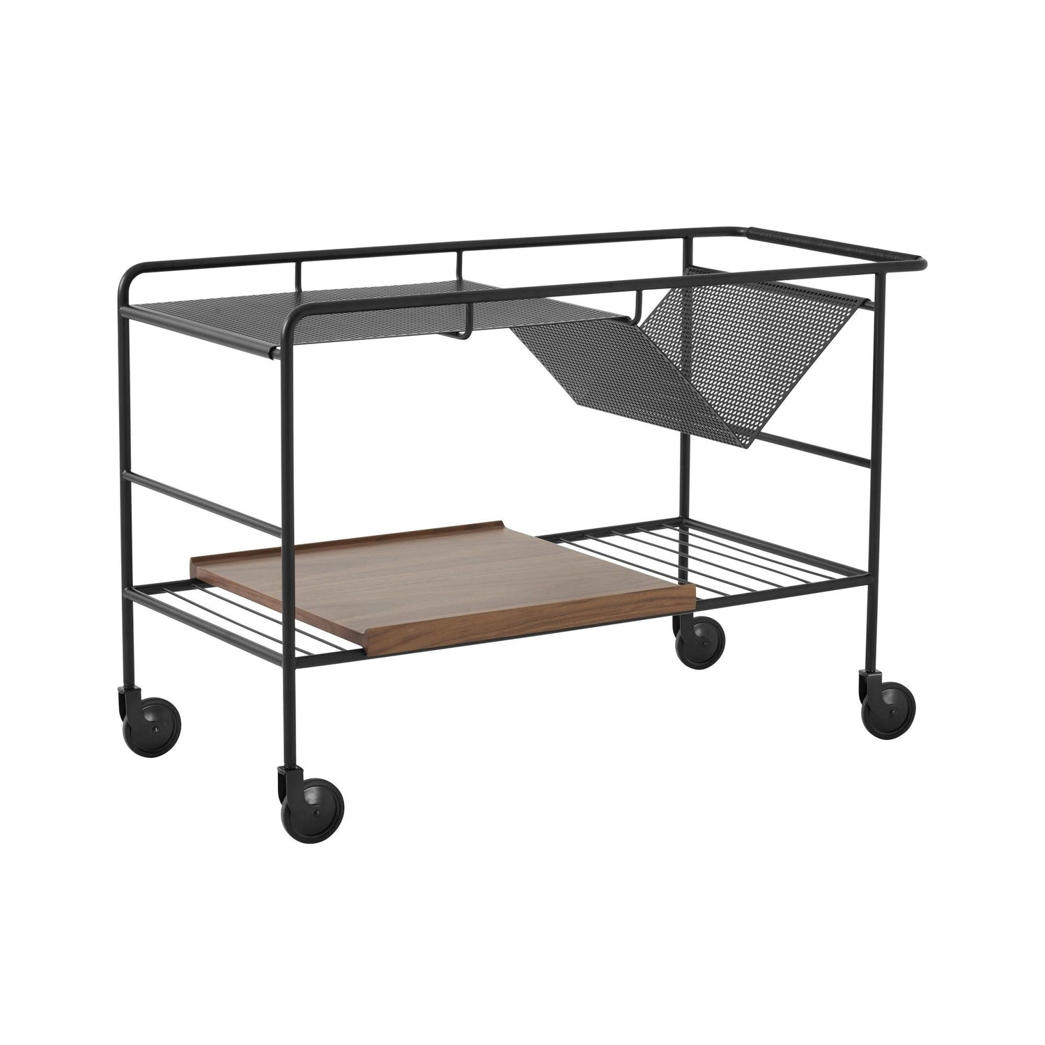 &amp;Tradition Alima NDS1 trolley - Matt Black / Lacquered Walnut
