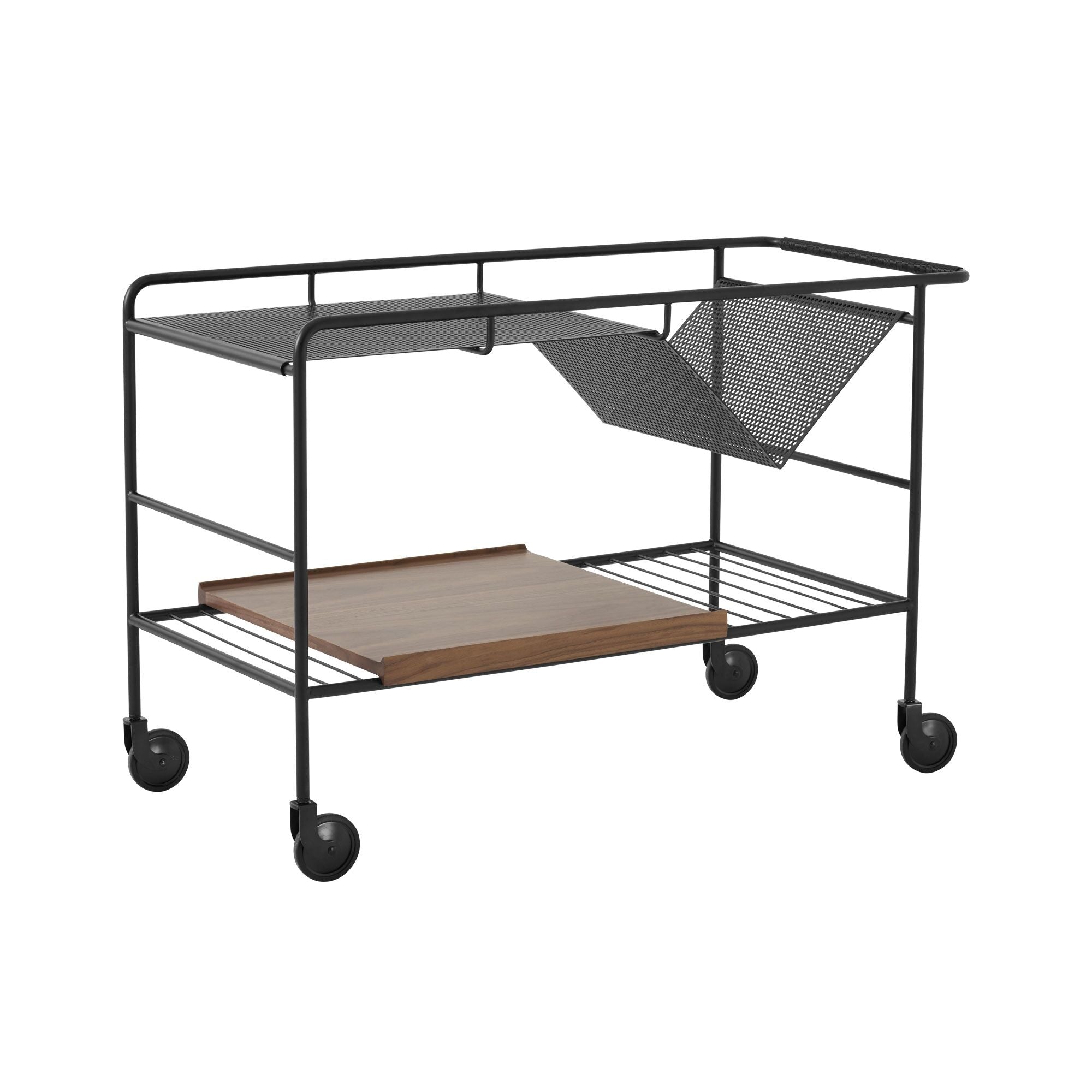 &amp;Tradition Alima NDS1 trolley - Matt Black / Lacquered Walnut