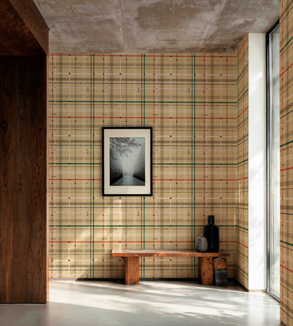 Tres Tintas Subway Copper vinyl behang sfeerbeeld