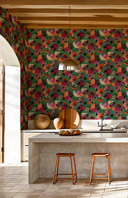 Tres Tintas behang Tropicalia Verde BS5306-1