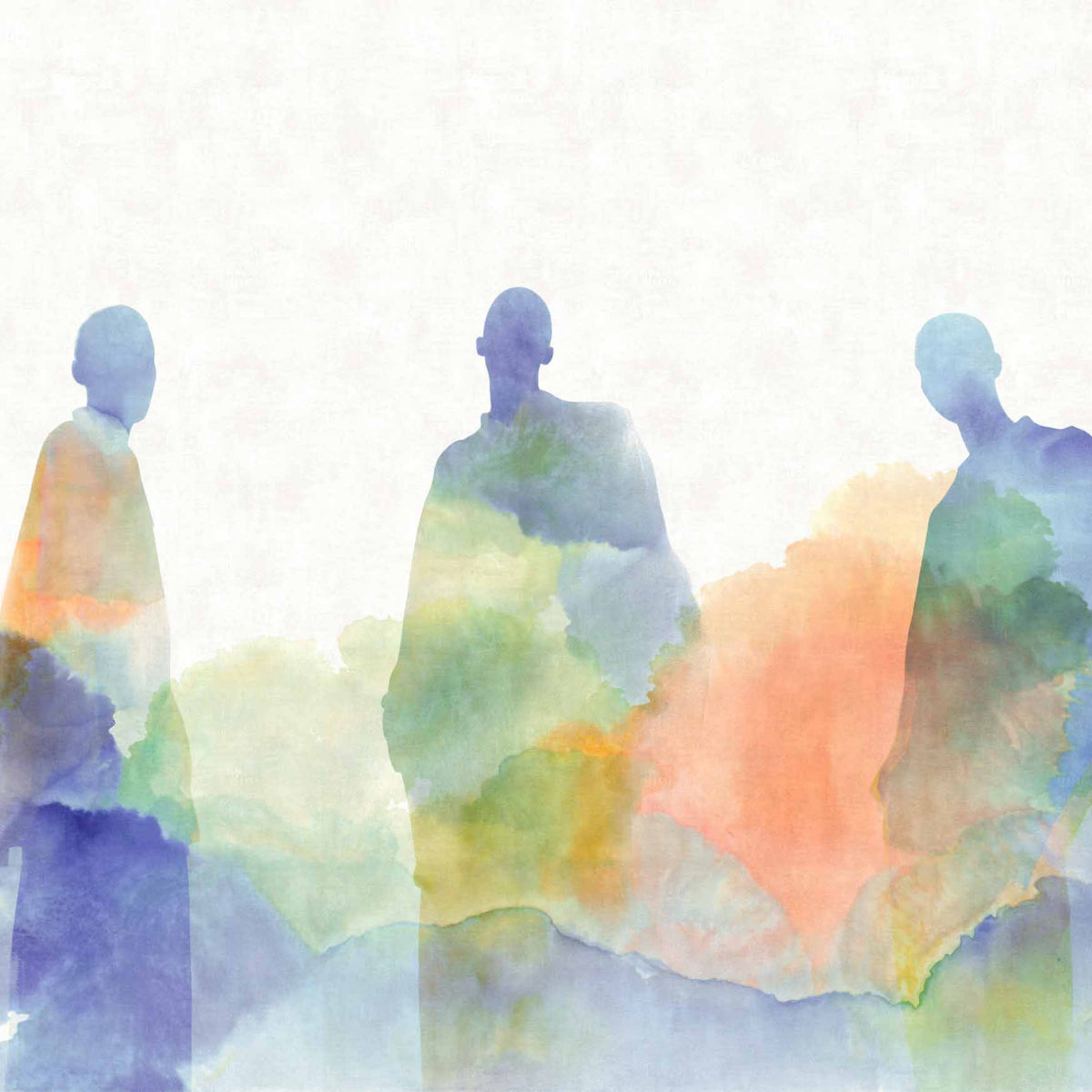 Tres Tintas Unseen Faces Azul muurbehang M5503-1, Entre Luces