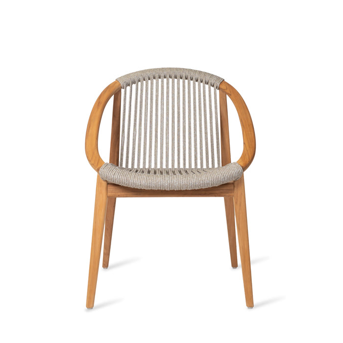 Vincent Sheppard Frida dining chair untreated teak/ dune white rope