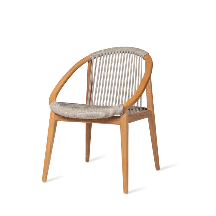 Vincent Sheppard Frida dining chair untreated teak/ dune white rope