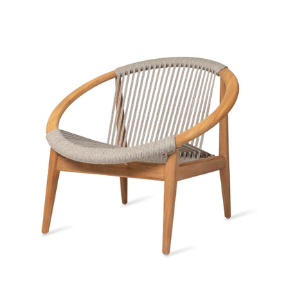 Vincent Sheppard Frida lounge chair untreated teak/ dune white rope