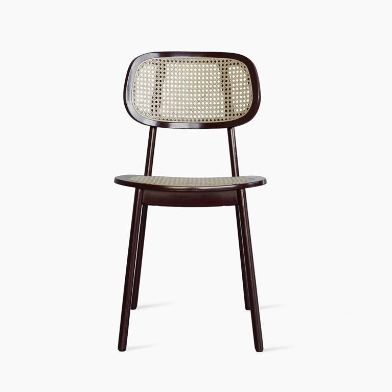 Cane/burgundy lacquered beech