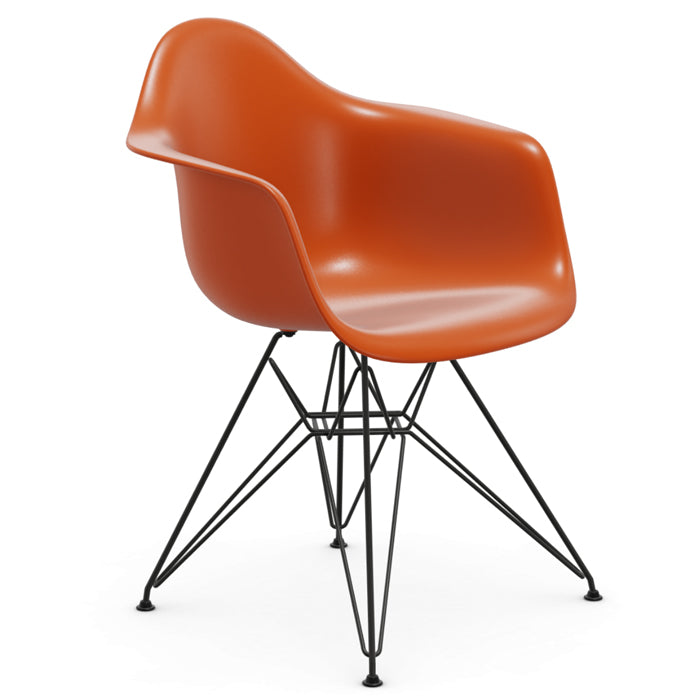 Vitra Eames DAR  re stoel zwart onderstel