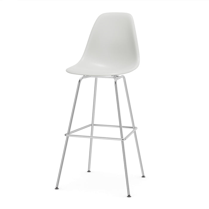 Vitra Eames plastic stool RE hoog met Chroom onderstel