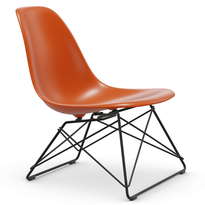 Vitra Eames re Plastic Side Chair LSR zwart onderstel