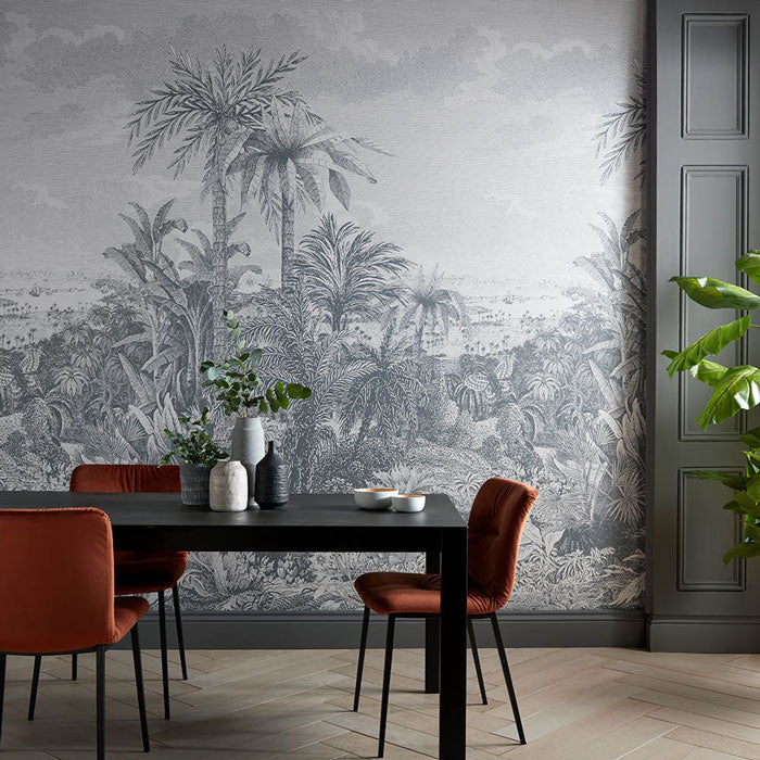 1838 Wallcoverings behang Paradise Found monochrome mural