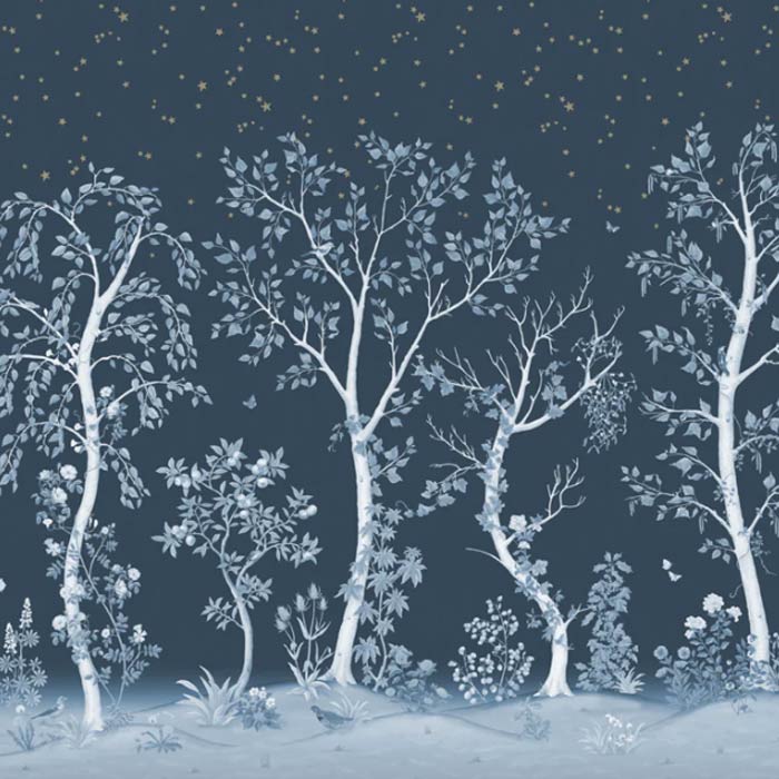 Cole and Son behang Seasonal Woods Midnight 120/6025