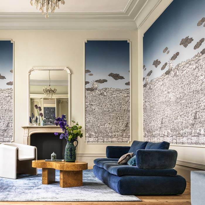 Cole and Son behang Vista Mediterranea Blue Ombre Sky 123/3014