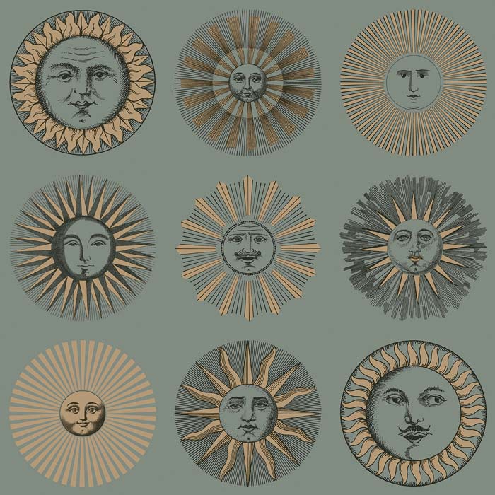 Cole and Son behang Soli Sage and Rose Gold 123/1003