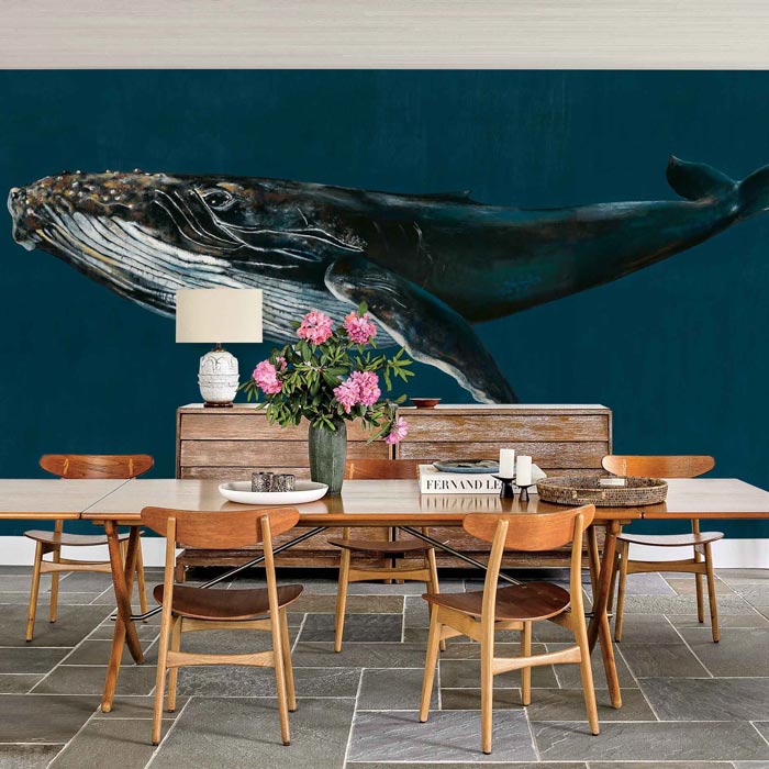 Coordonné behang Humpback Whale