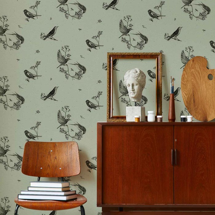 Coordonné behang Sweet birds