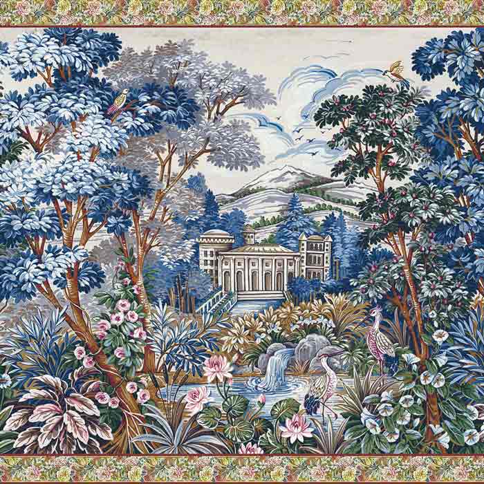 Coordonné behang Tapestry blue 8800141