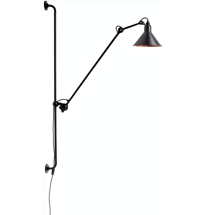 DCW Editions lampe gras N214 wandlamp zwart met koper