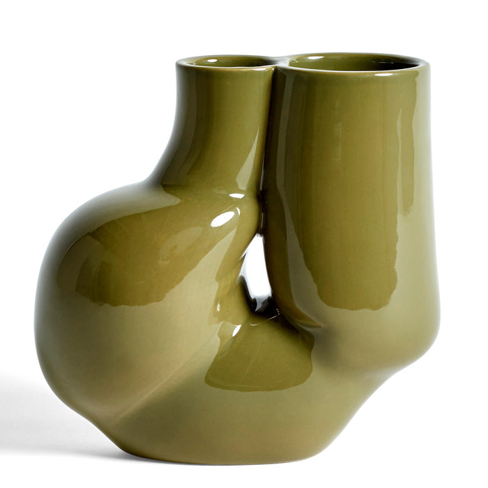 Hay W and S Chubby vase olive green