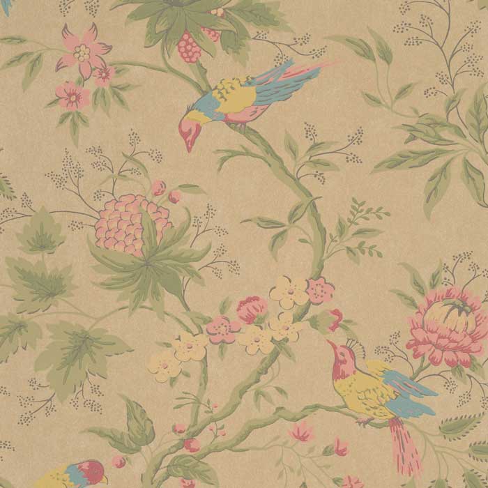 Little Greene Behang Brooke House Parchment