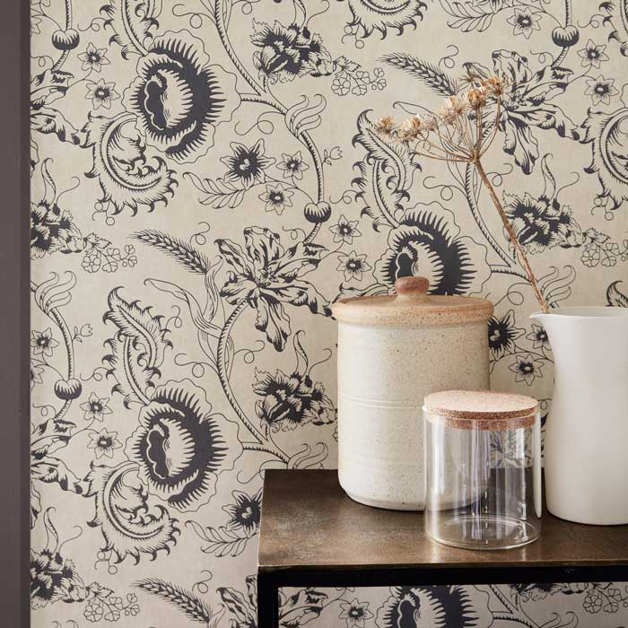 Little Greene Behang Woodblock Mono