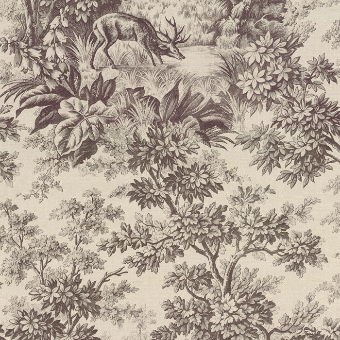 Little Greene Stag Toile Chocolat