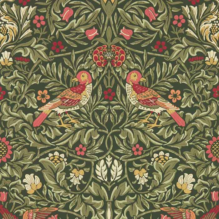 Morris and Co Bird wallpaper wooded dell 217194
