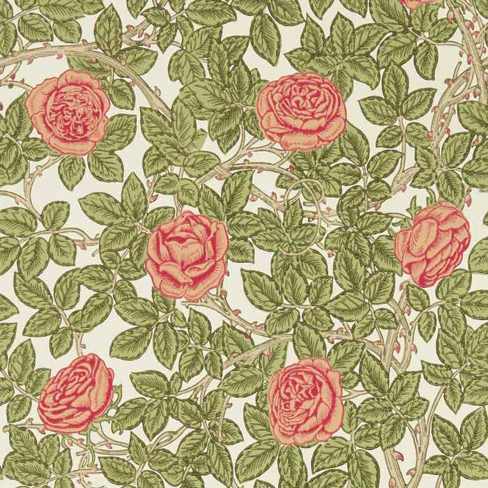 Morris and Co behang Rambling Rose Twining Vine 217207