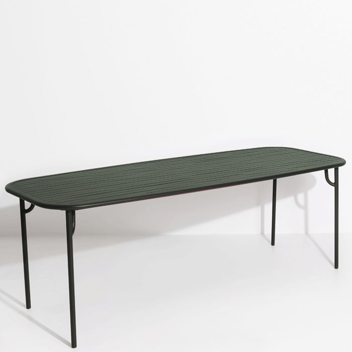 Petite Friture Week-end Rectangle table green glass