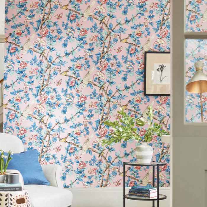 Sanderson Caverley Rose/French Blue 217035