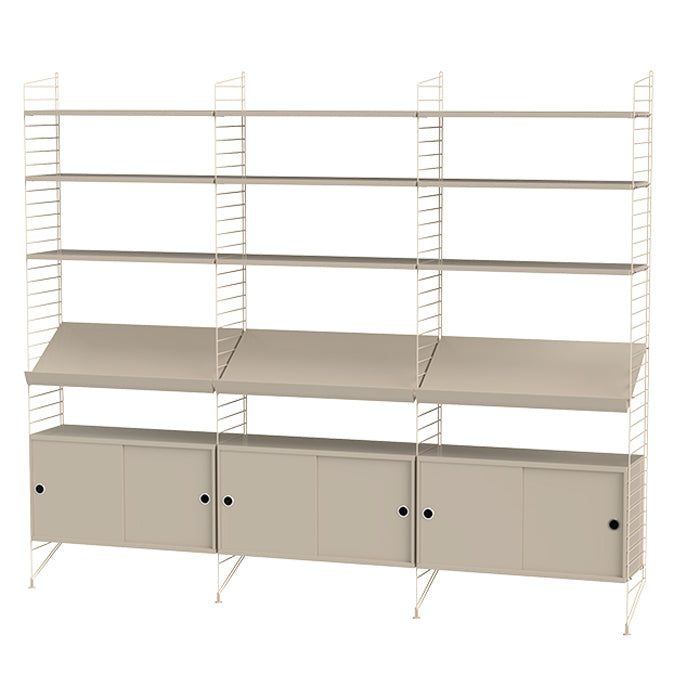 String Furniture wandopstelling woonkamer beige