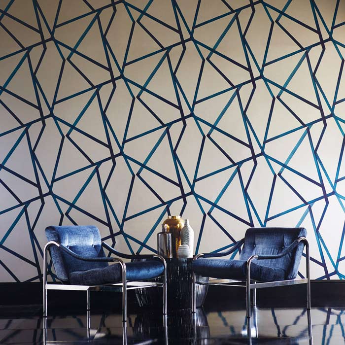 Harlequin behang Sumi Linen/Indigo 110887