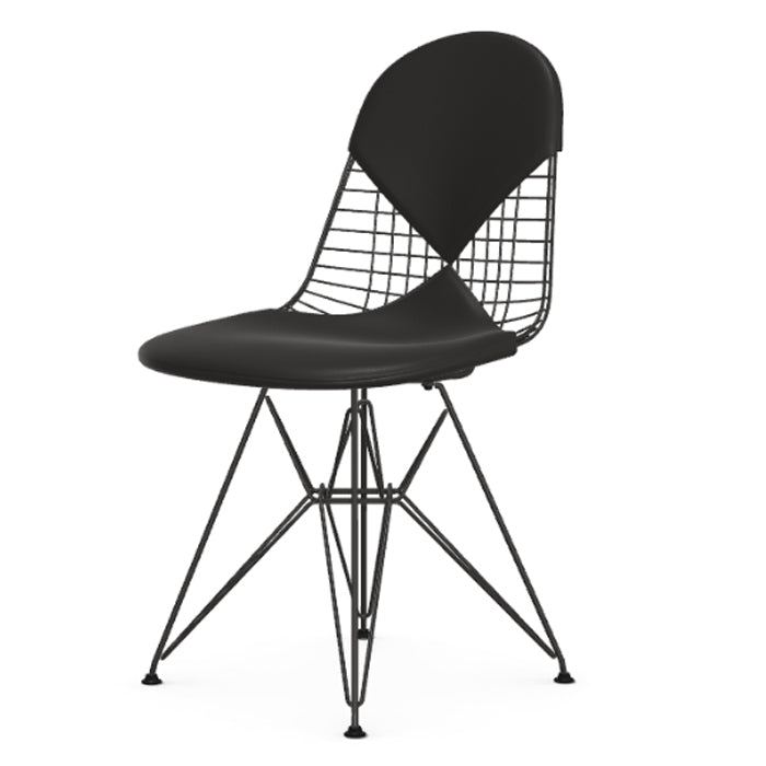 Vitra DKR Wire chair leer zwart