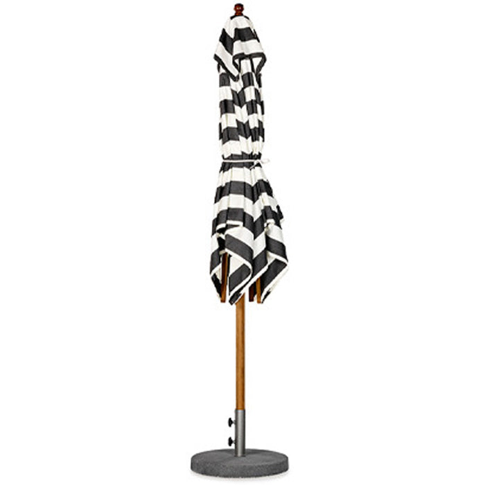 Weishäupl Klassiek parasol Block stripes zwratwit